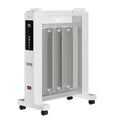Landeagle 26" Space Heaters for Large Room, 1500 W Radiator Electric Heater with Tip-over & Overheat Protection, Heaters with Remote Control, 12H Timer for Indoor Office Use(White)