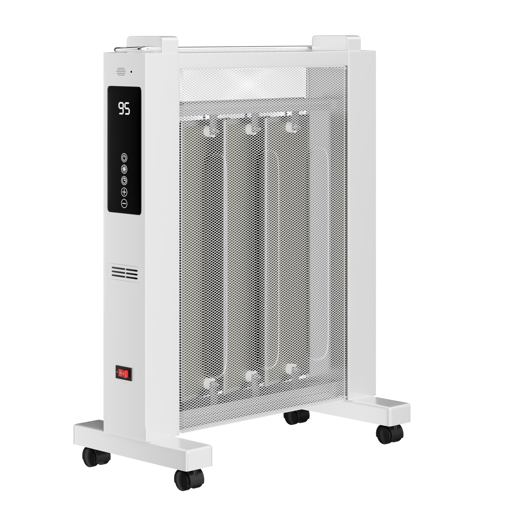 Landeagle 26" Space Heaters for Large Room, 1500 W Radiator Electric Heater with Tip-over & Overheat Protection, Heaters with Remote Control, 12H Timer for Indoor Office Use(White)