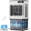 Swamp CoolerS,1800CFM portable air Cooler with 5.3 Gal Water Tank,3 Speeds,120° Oscillation,12H Timer,Remote & Touch Control,Evaporative Cooler,Cooling Fan for Yard Garage Patio(30IN)