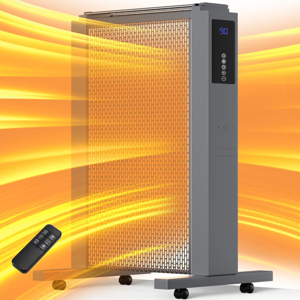Landeagle Space Heaters for Large Room, Whole-Room Heating, 1500 W Radiator Electric Heater with Tip-over Protection, Heaters with Remote Control, 12H Timer for Indoor Use(35IN)