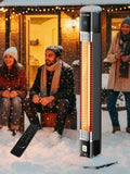Patio Heater for Outdoor,1500W Electric Infrared Radiant Heaters with Remote for Garage Bedroom Backyard, Large Space Heater with 24H Timer,3 Heat Settings,Tip-over Protection for Indoor, 34"