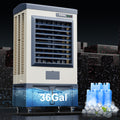 Landeagle 56″ Swamp Cooler freezer, 8979CFM Portable Evaporative Coolers with 36 Gal Tank,120°Oscillation