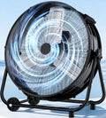 Landeagle 40 Inch High Velocity Industrial Floor Fan with Metal Construction, 24800CFM Heavy Duty Drum Fan for Garage Shop Warehouse, Large Commercial Barrel with 3-Speed, 360°Tilt Castors