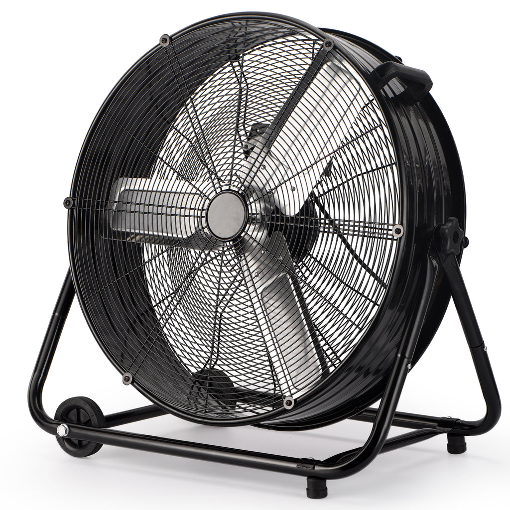 Landeagle 30Inch Industrial Drum Fan,14000CFM Heavy Duty Floor Fan, Powerful 3-Speed Air Circulator with 360° Tilt Castors,550W High Velocity Shop Fan for Warehouse