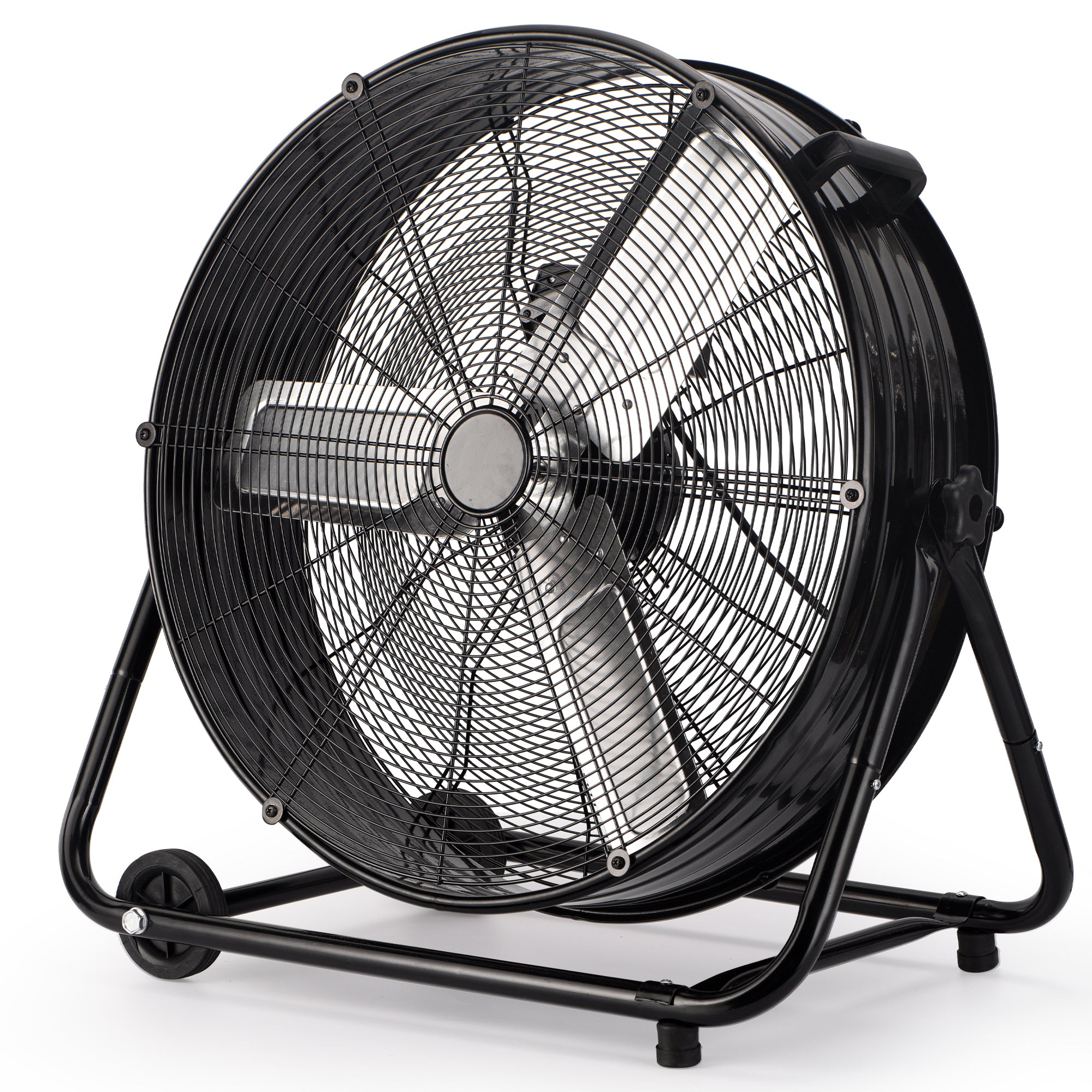 Landeagle 30Inch Industrial Drum Fan,14000CFM Heavy Duty Floor Fan, Powerful 3-Speed Air Circulator with 360° Tilt Castors,550W High Velocity Shop Fan for Warehouse