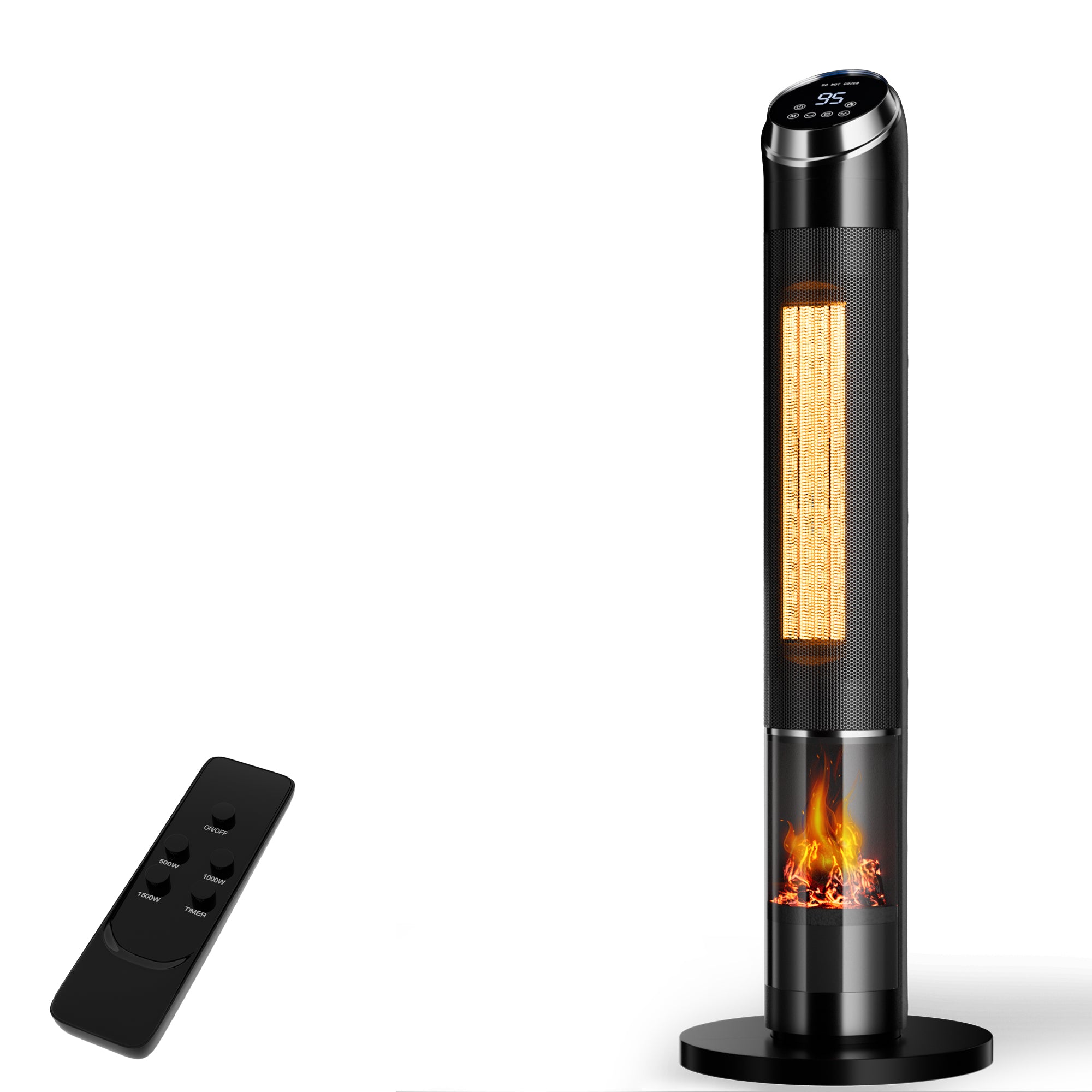 Landeagle Space Heaters for Large Room, 1500 W Electric Heater with Thermostat, 24H Timer, Indoor Heater with 80°Oscillation, Heaters with Tip-over for Indoor Office Use(39IN)