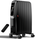 Landeagle Oil Filled Radiator Heater, 1500W Space Heater with Thermostat, 360°Surround Heating, Large Room Space Heater with ECO Mode, 24H Timer, Tip-over & Overheat Protection(26.5IN)