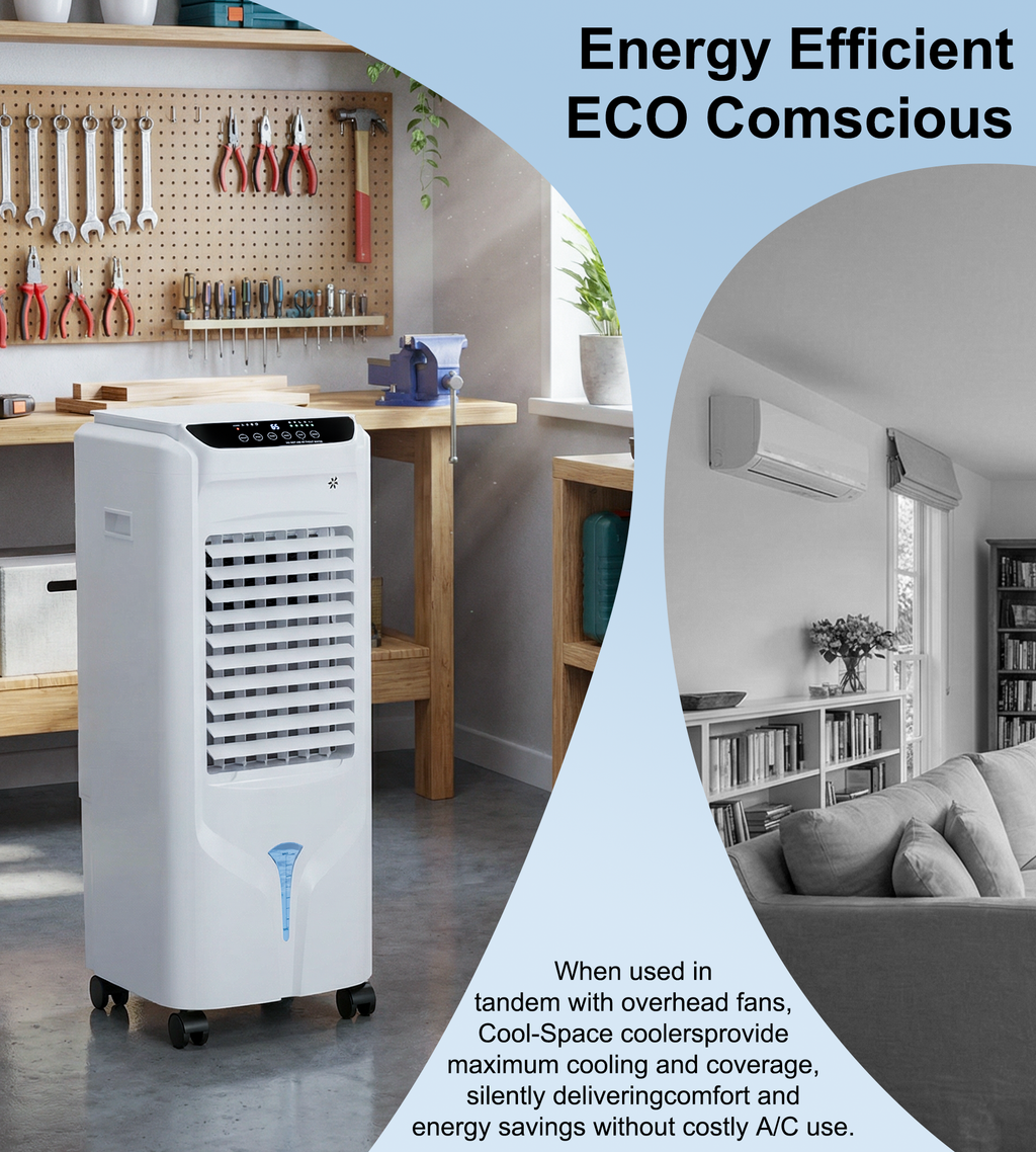 32" Swamp Cooler Air Conditioner,1800CFM Evaporative Coolers with 4.2 Gal Tank,120°Swing Portable Room with 12H Timer, 25 dB,Cooling Fans that Blow Cold Air for Bedroom Indoor, Bright White